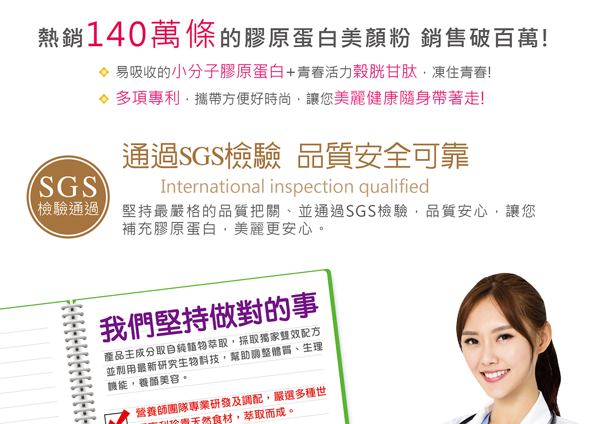 我愛簡單購 IEasyShopping 【Dr.Face】鑽透膠原蛋白美顏粉(6盒)